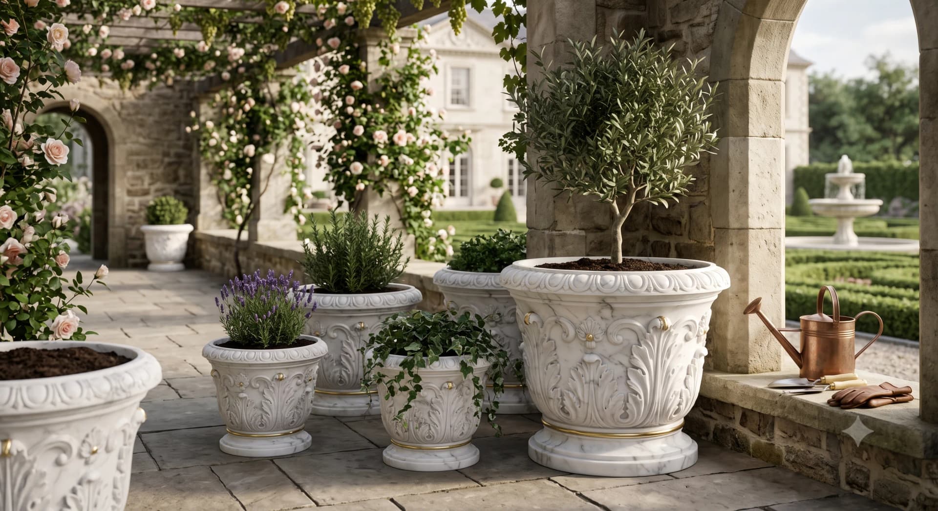 Decorative Stone Planters