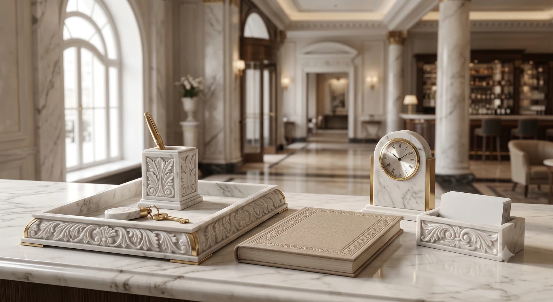 Reception Counter Decor